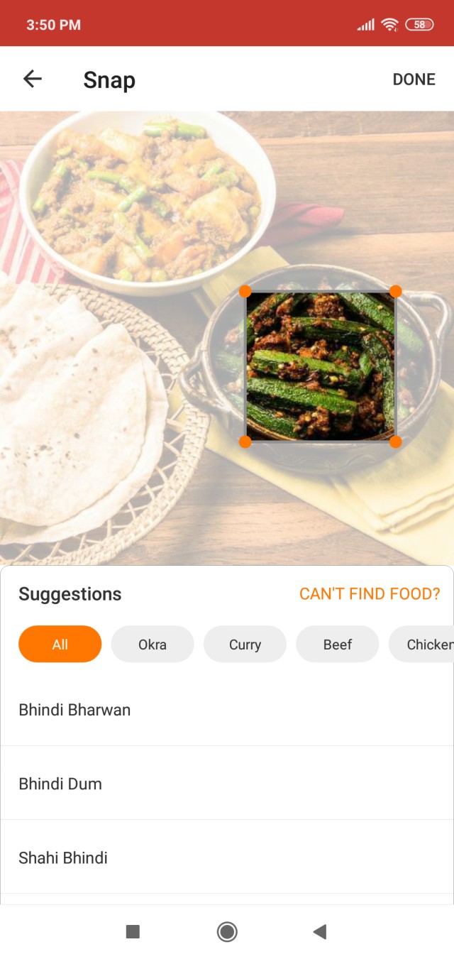 Food Recognition UI